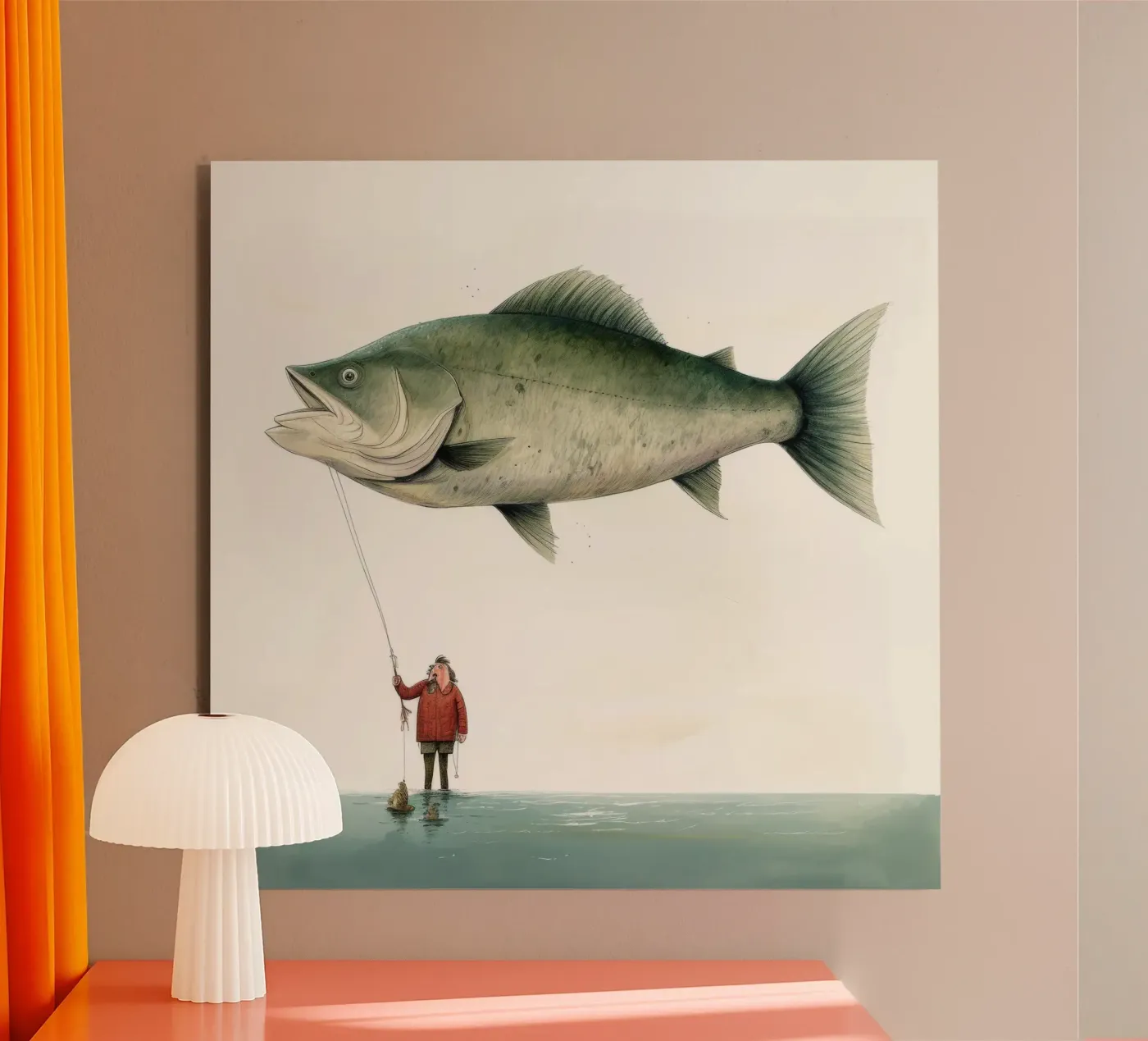 Halibut minimo pannello forex da Minimal Animal Art