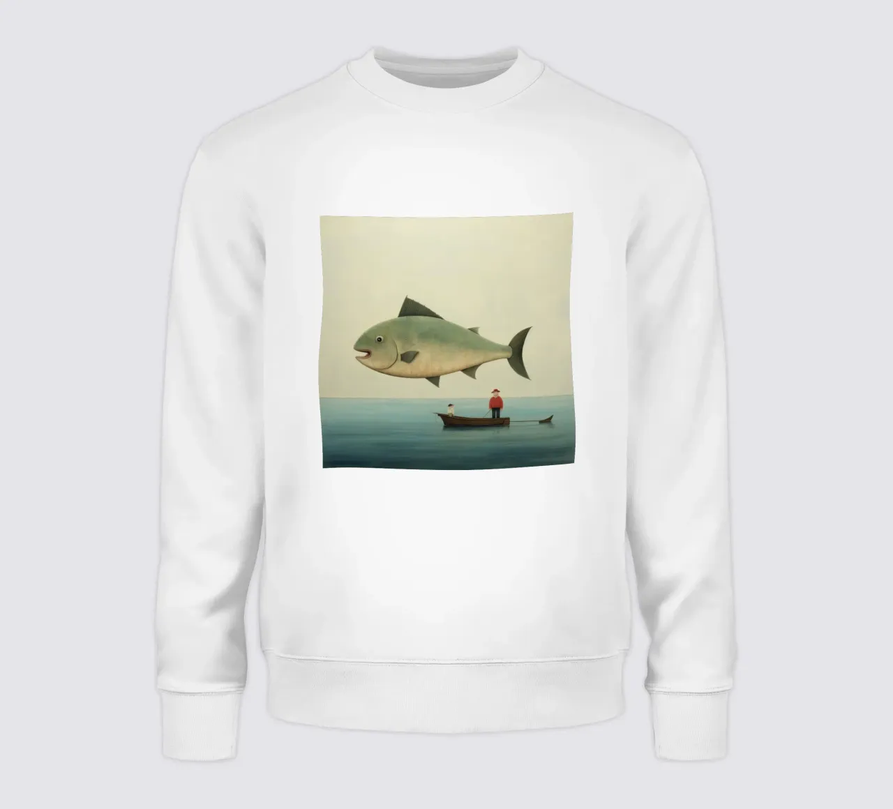 Halibut minimo 1 felpa da Minimal Animal Art