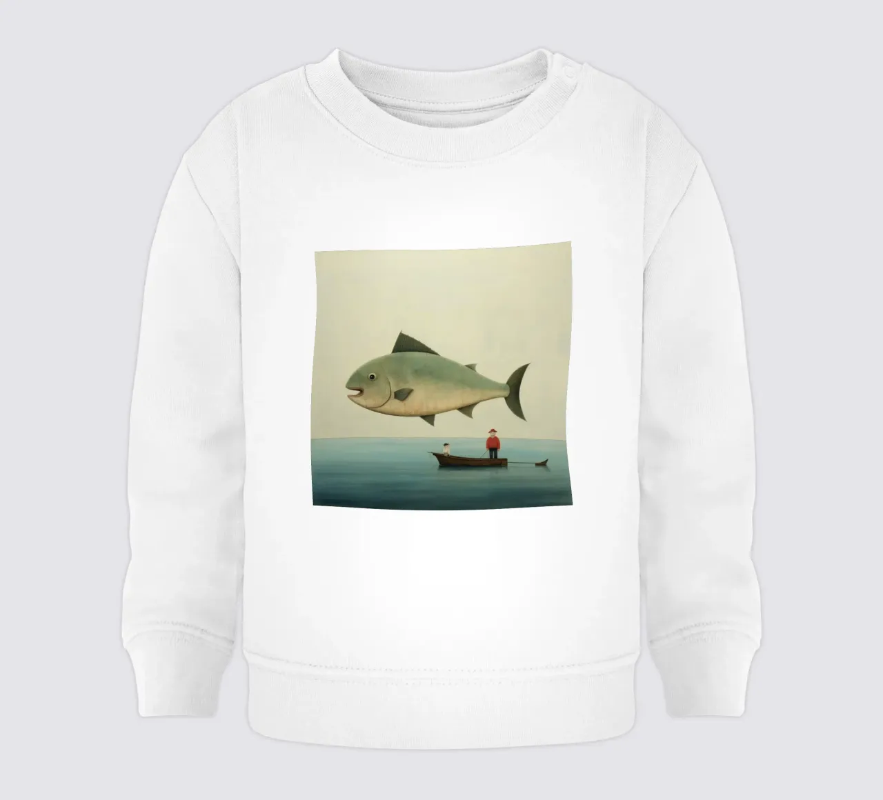 Halibut minimo 1 felpa neonato da Minimal Animal Art