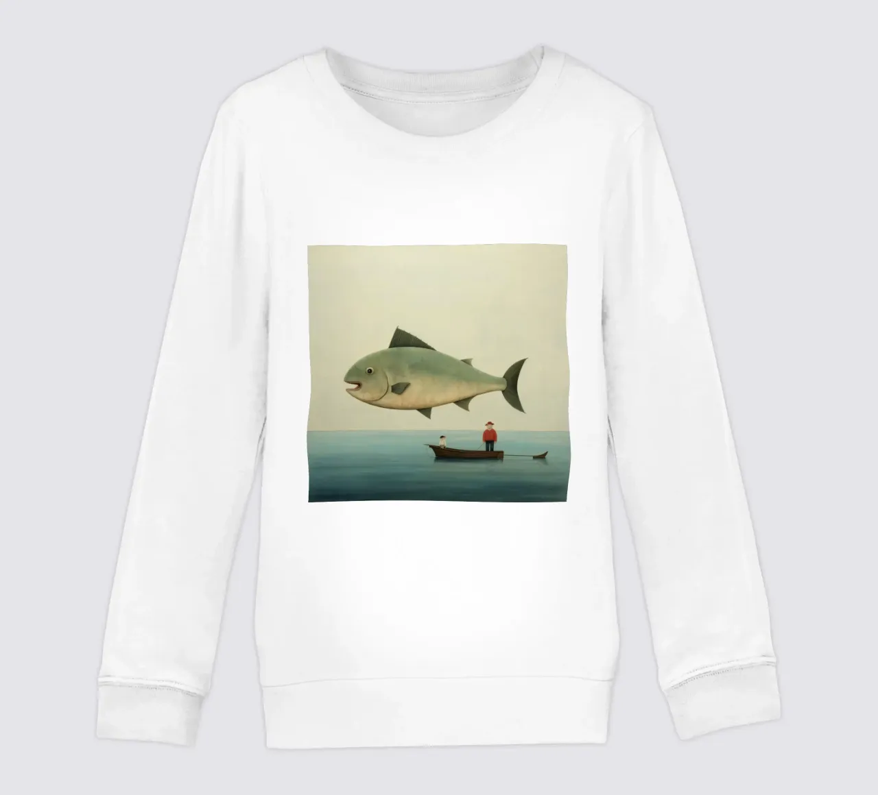 Halibut minimo 1 felpa bambino da Minimal Animal Art