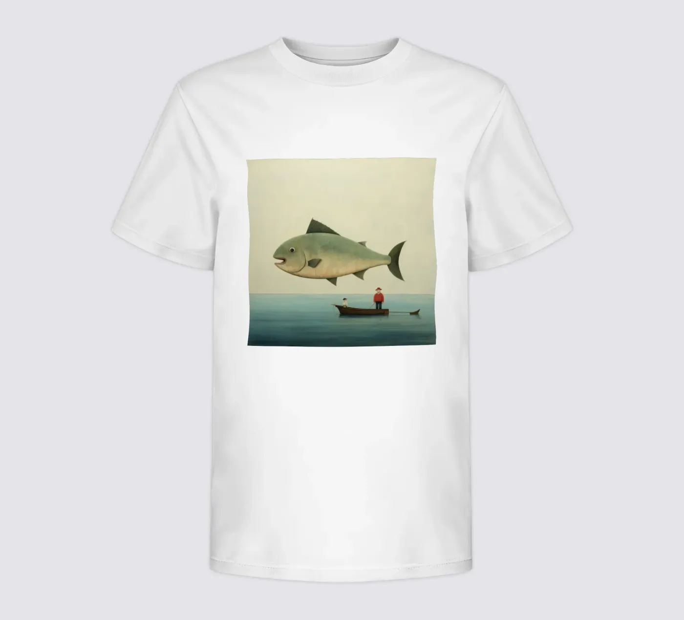 Minimaler Heilbutt Kinder T-Shirt von Minimal Animal Art