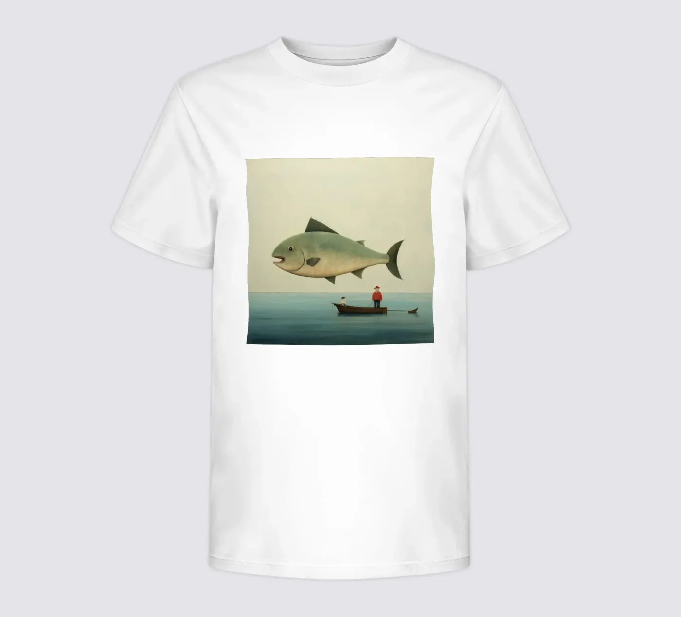 Minimaler Heilbutt Kinder T-Shirt von Minimal Animal Art