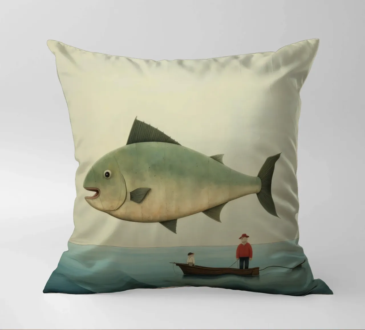 Halibut minimo 1 cuscino da Minimal Animal Art