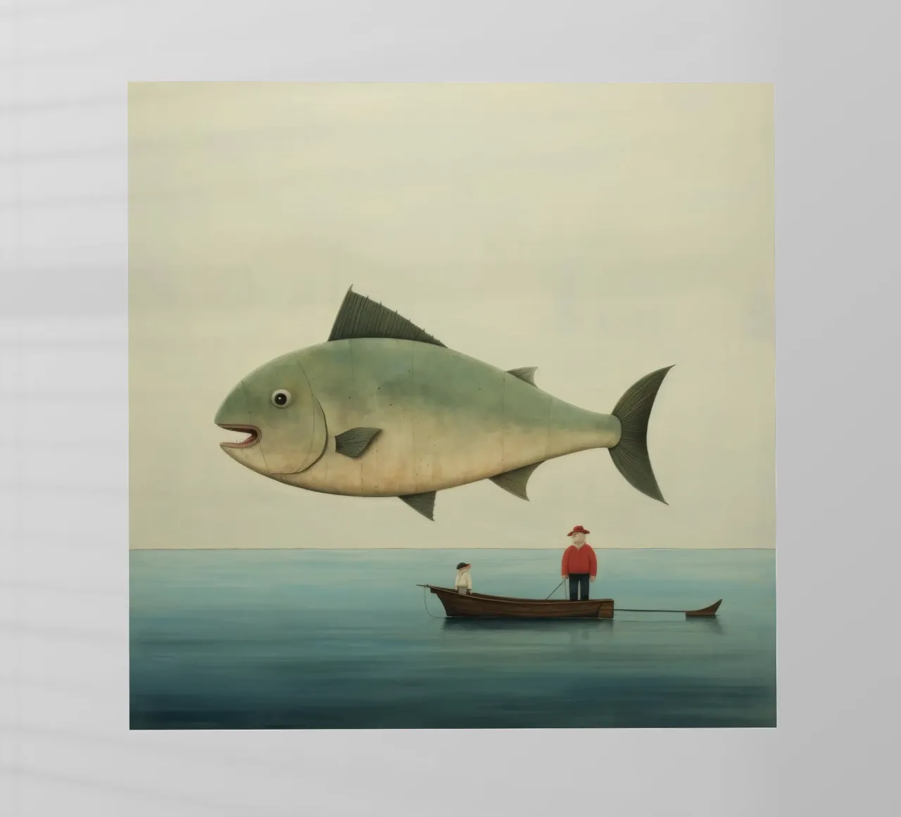 Minimum Halibut pellicola backlit da Minimal Animal Art