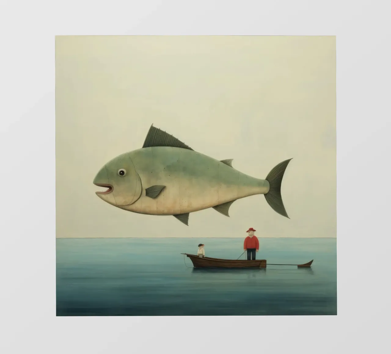 Halibut minimo 1 pellicola backlit da Minimal Animal Art