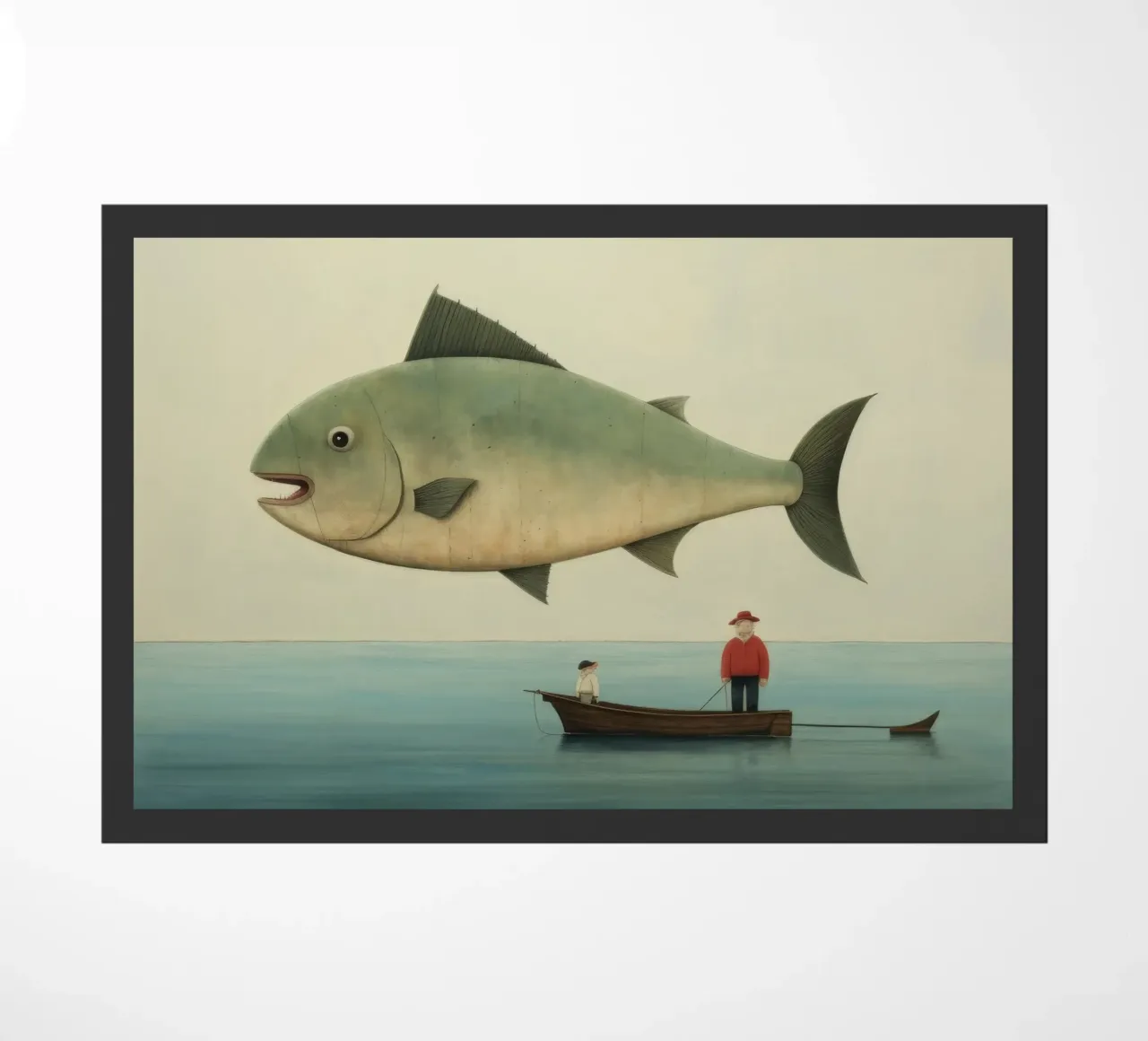 Minimum Halibut doormat by Minimal Animal Art