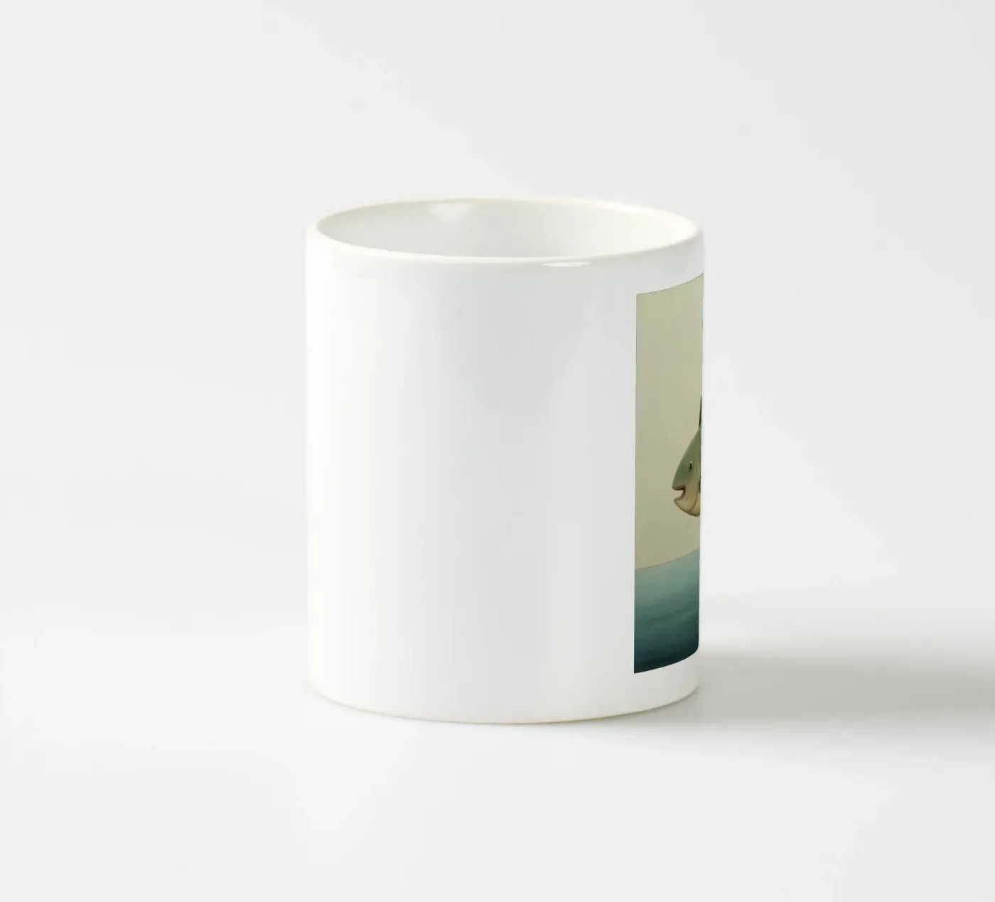 Minimum Halibut ceramic mug by Minimal Animal Art