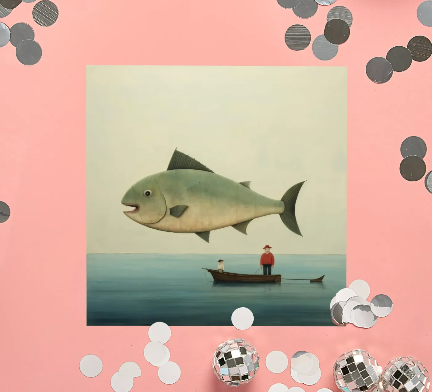 Minimum Halibut adesivo da Minimal Animal Art