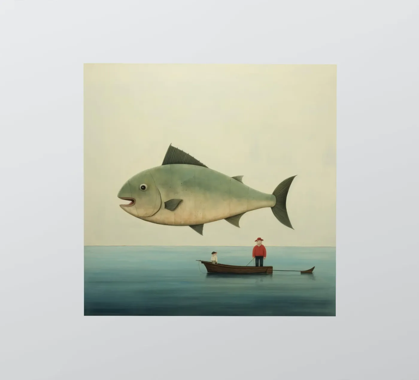 Minimum Halibut adesivo da Minimal Animal Art