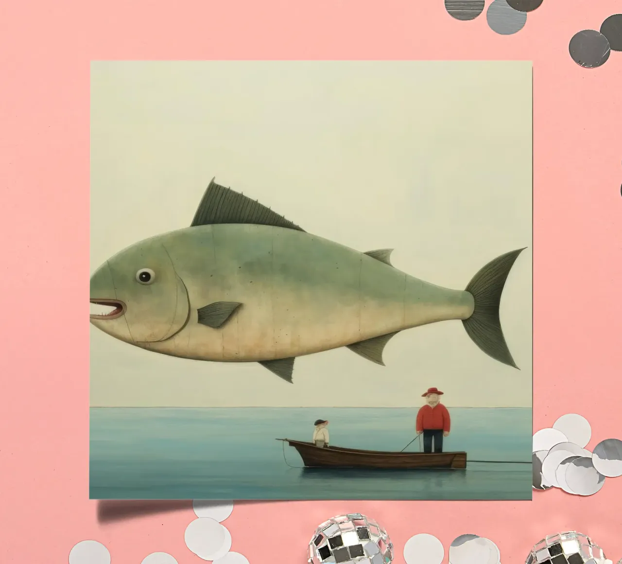 Minimum Halibut sticker sheet by Minimal Animal Art