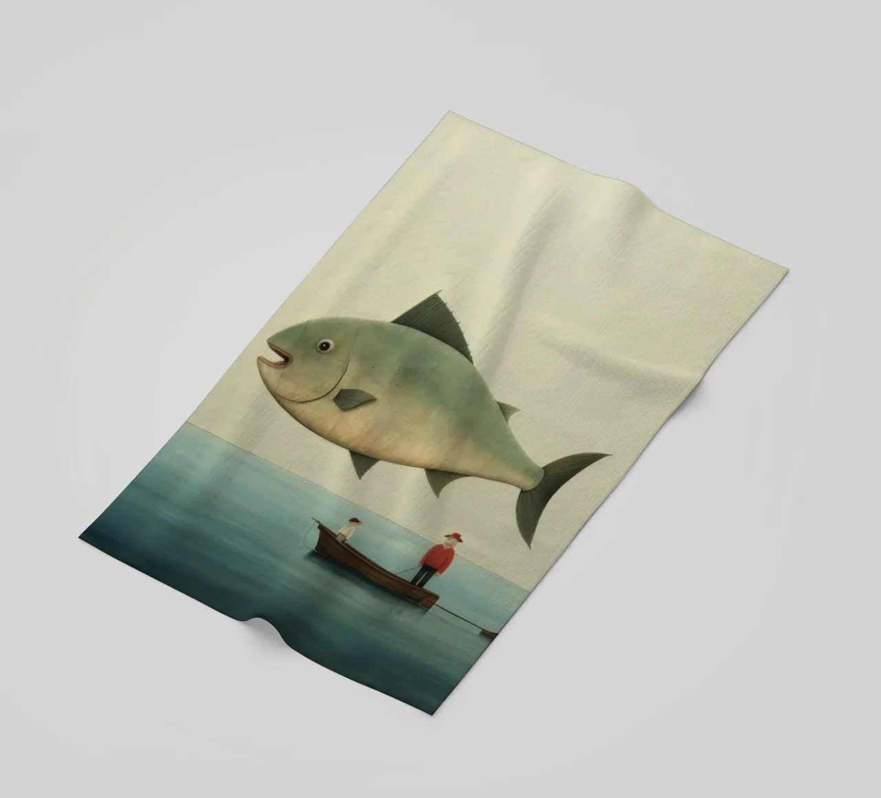 Halibut minimo 1 telo mare da Minimal Animal Art