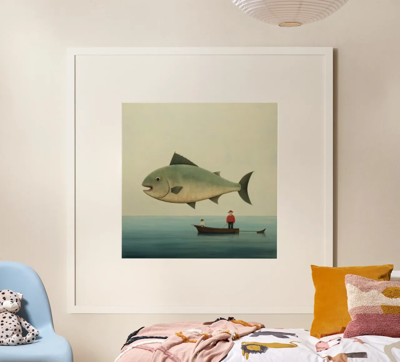 Halibut minimo 1 poster da Minimal Animal Art