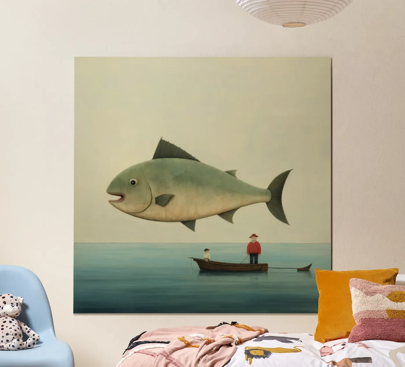 Minimum Halibut poster da Minimal Animal Art