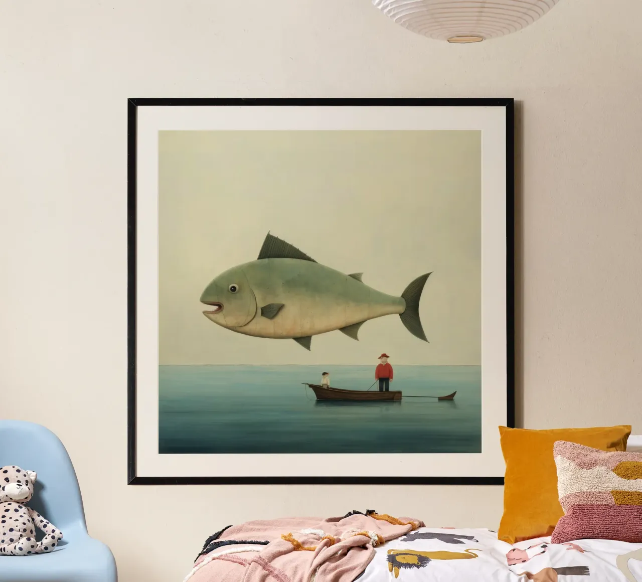 Halibut minimo 1 poster da Minimal Animal Art