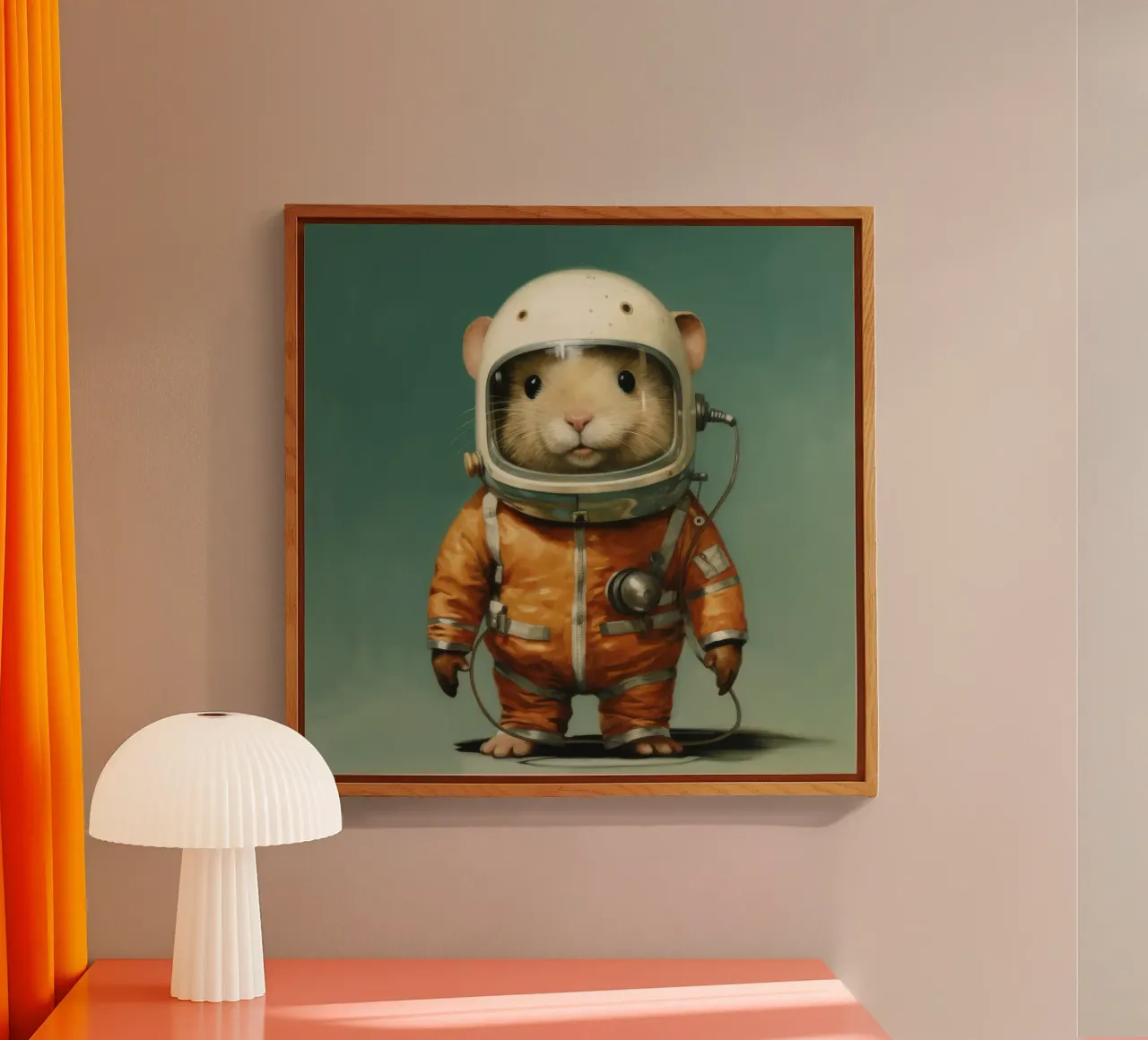 Minimal Hamster acrylic glass by Minimal Animal Art