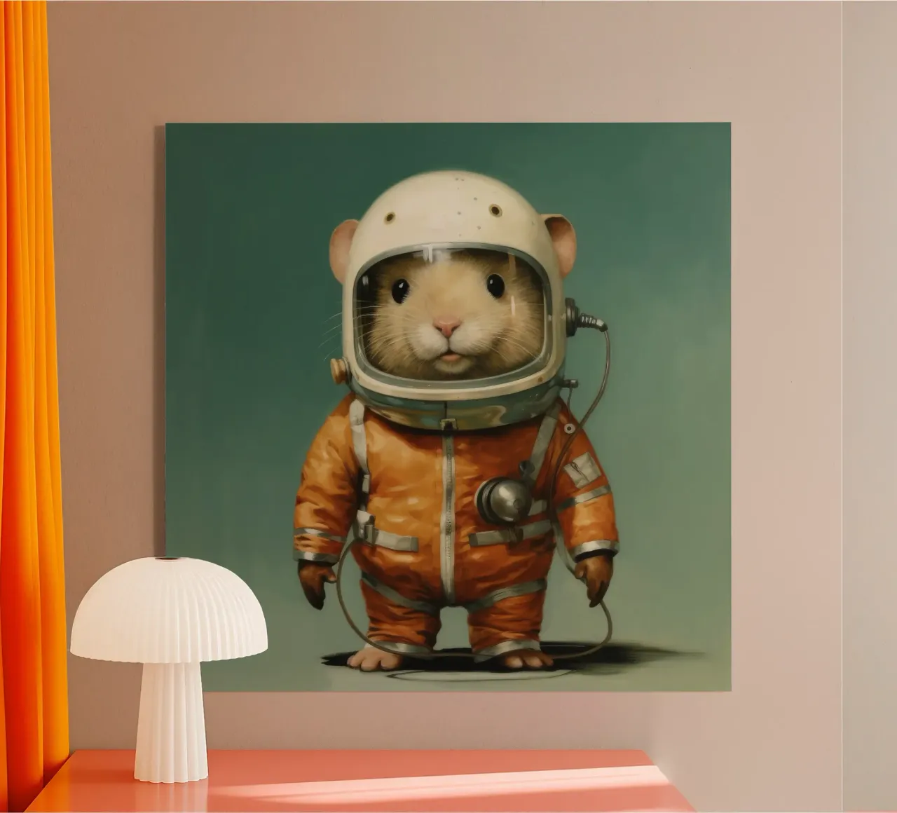 Minimal Hamster acrylic glass by Minimal Animal Art