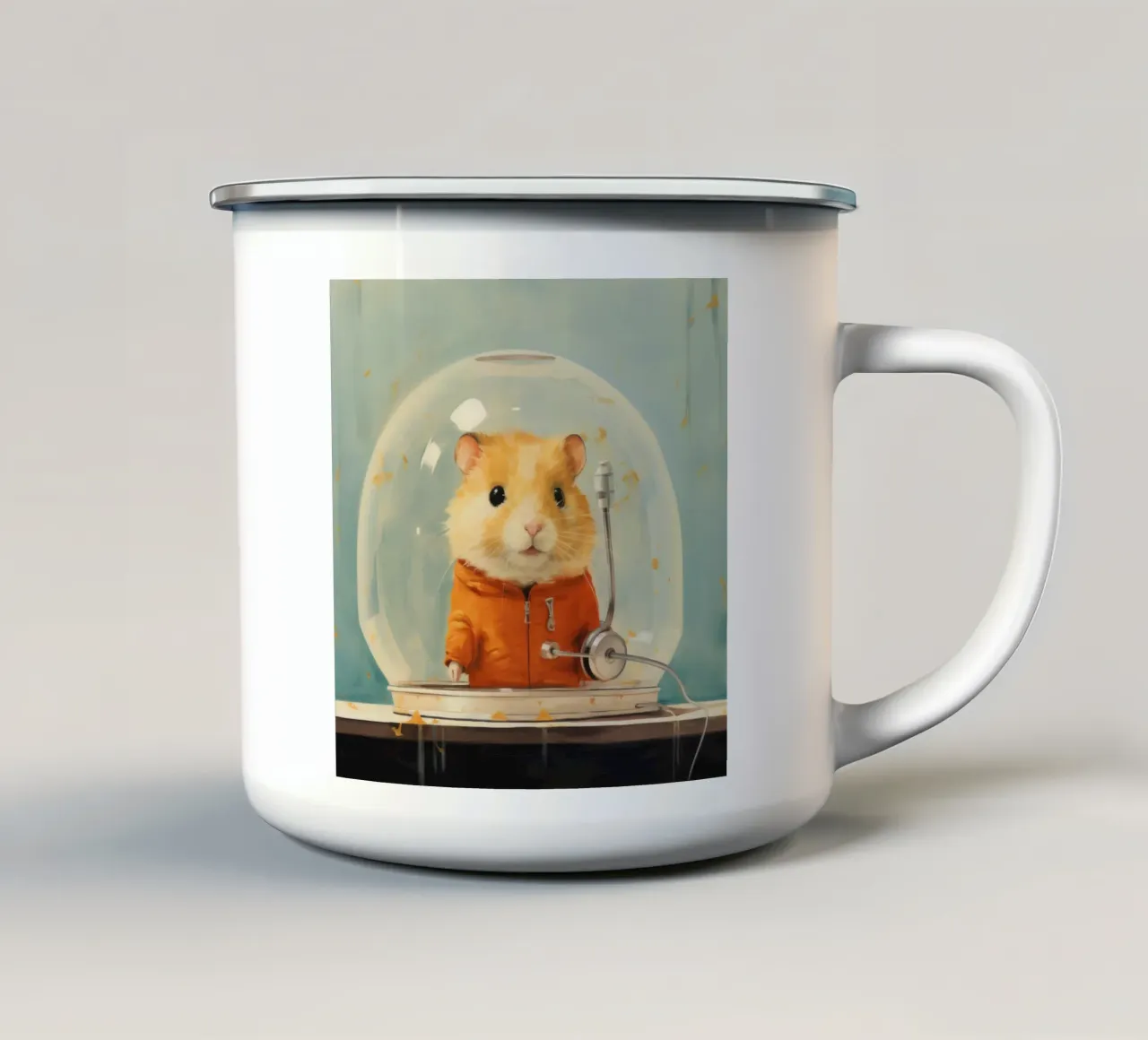 Criceto minimo 3 tazza in smalto da Minimal Animal Art