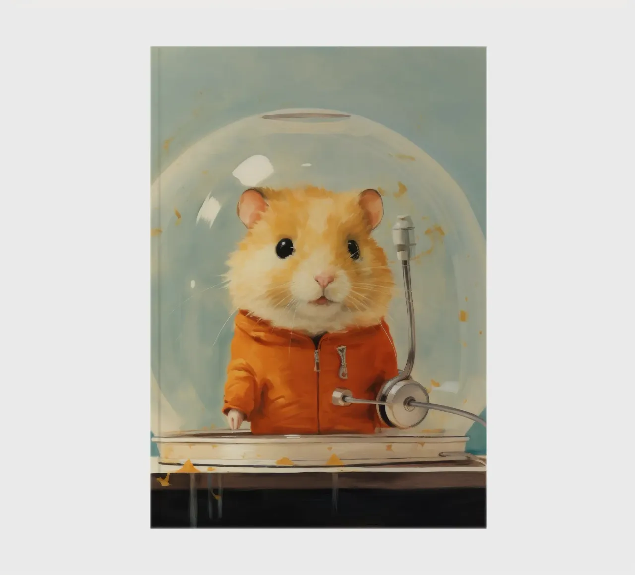 Minimal Hamster 3 notebook by Minimal Animal Art