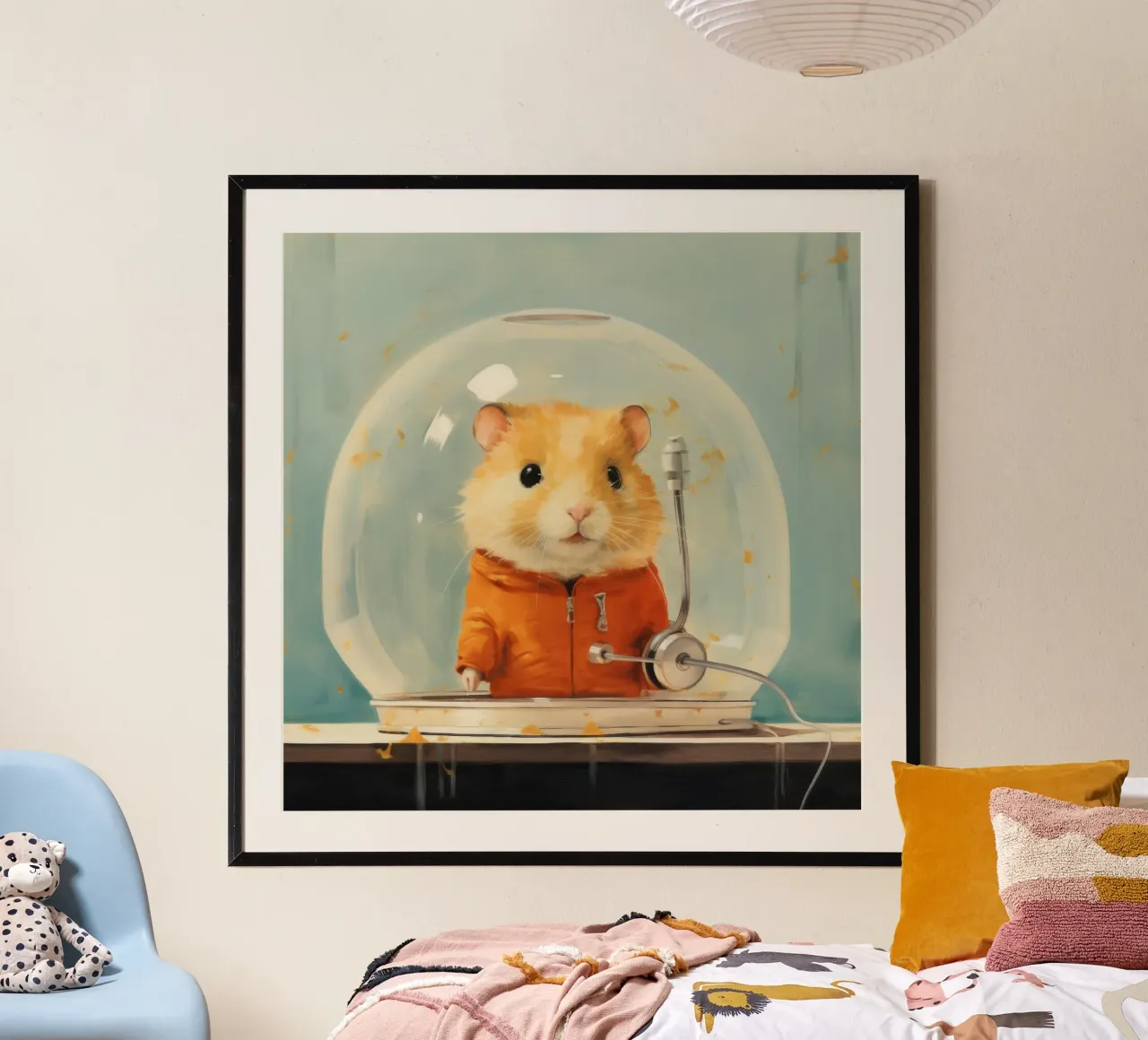 Hamster minimo poster da Minimal Animal Art