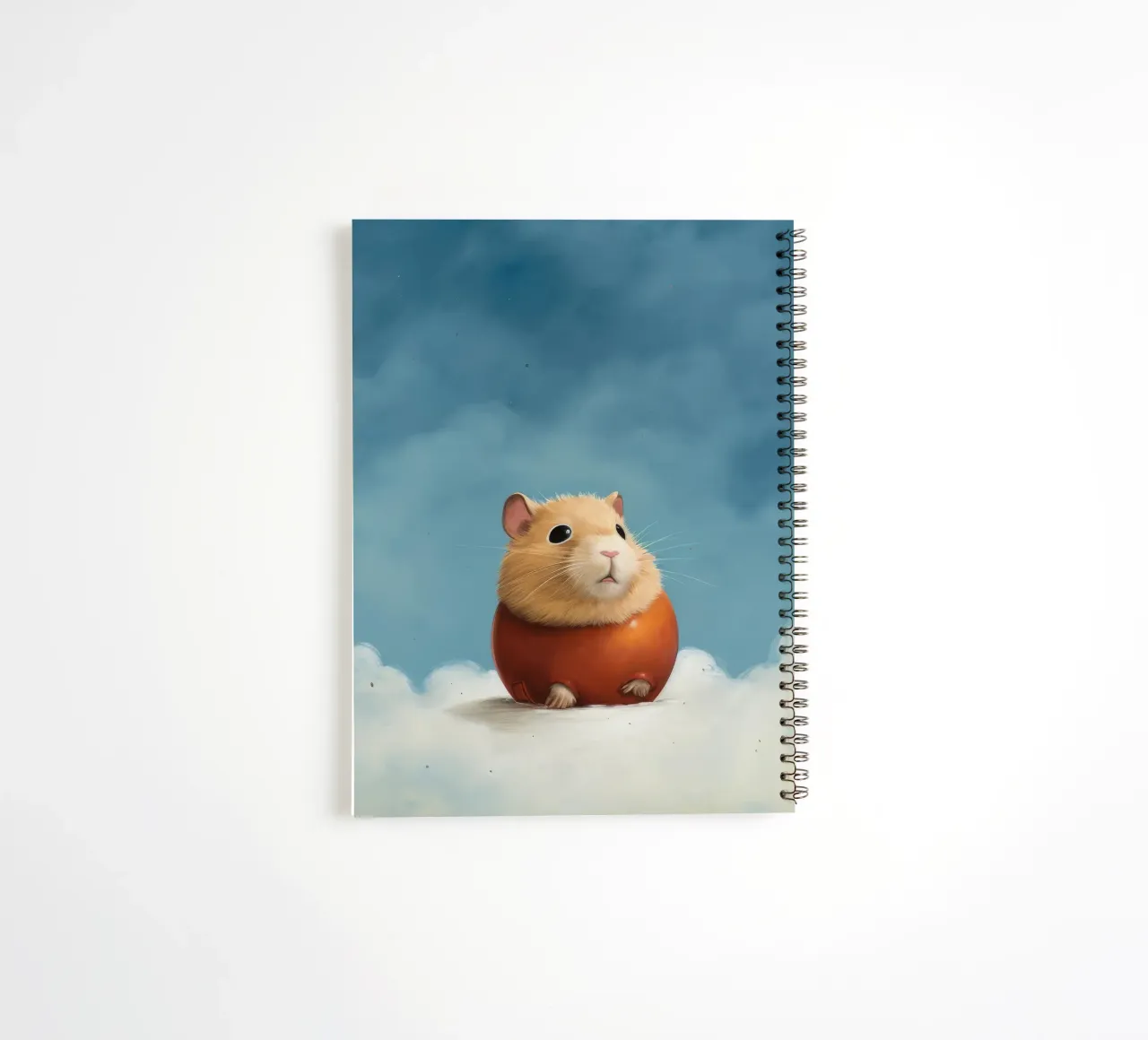 Minimal Hamster 1 spiral notebook by Minimal Animal Art