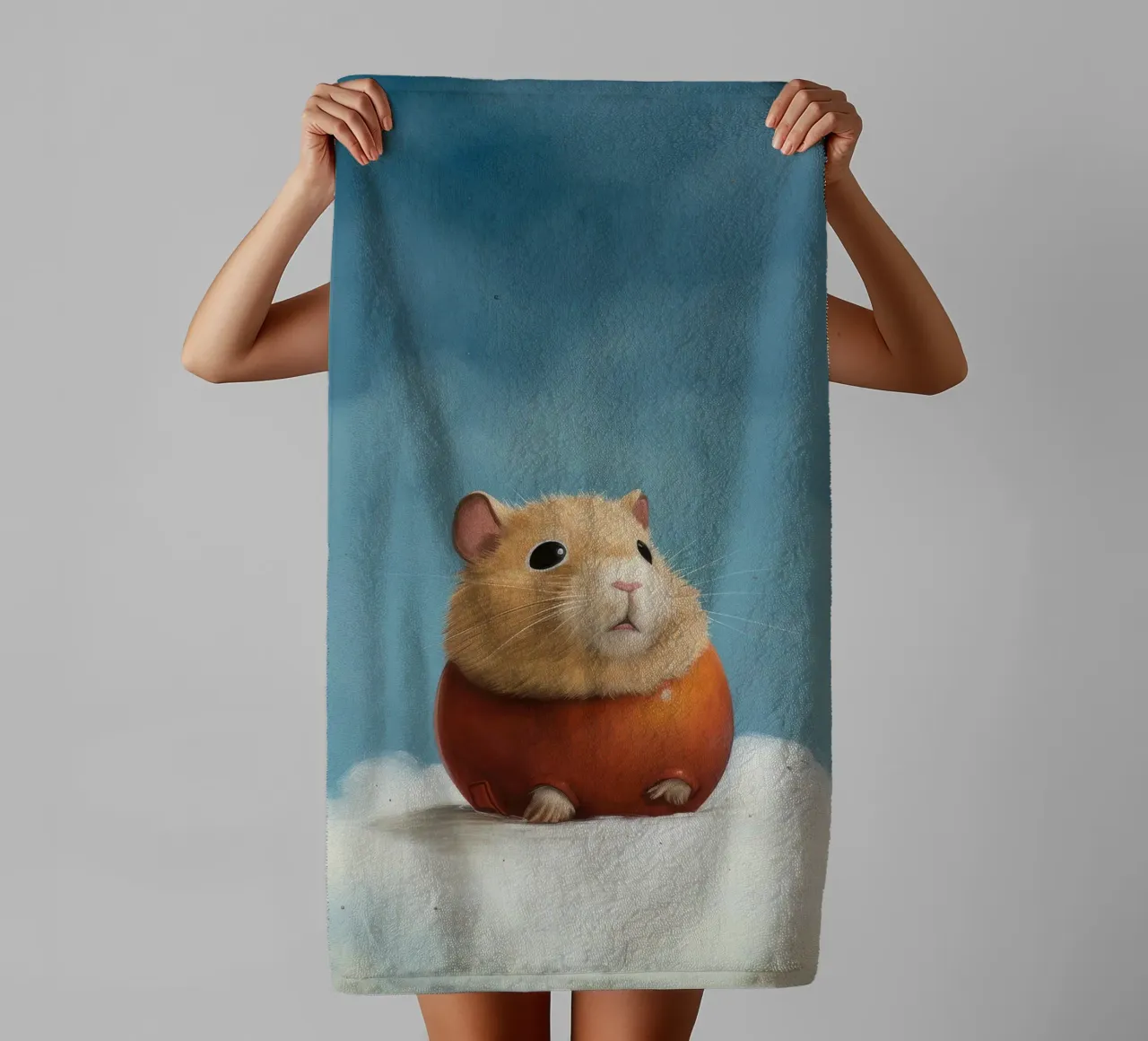 Minimal Hamster 1 Handtuch von Minimal Animal Art