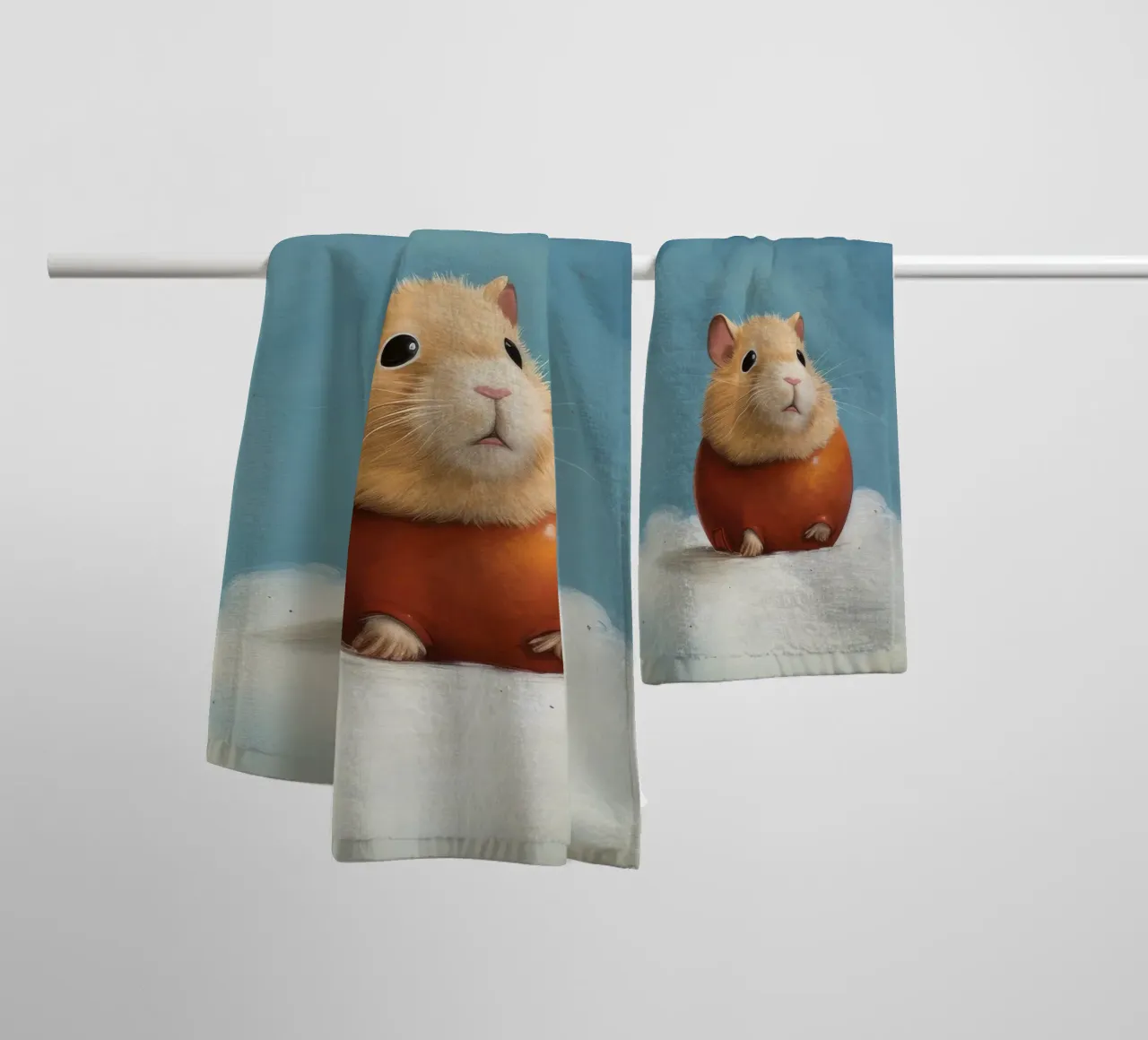 Minimal Hamster 1 Handtuch von Minimal Animal Art