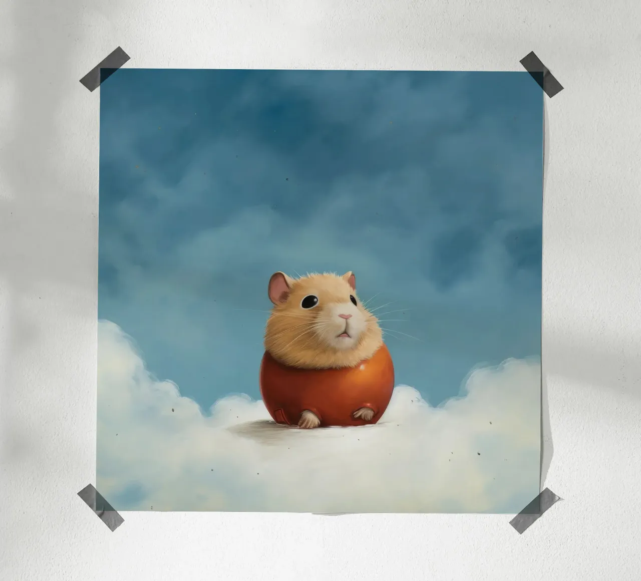 Minimal Hamster poster da Minimal Animal Art