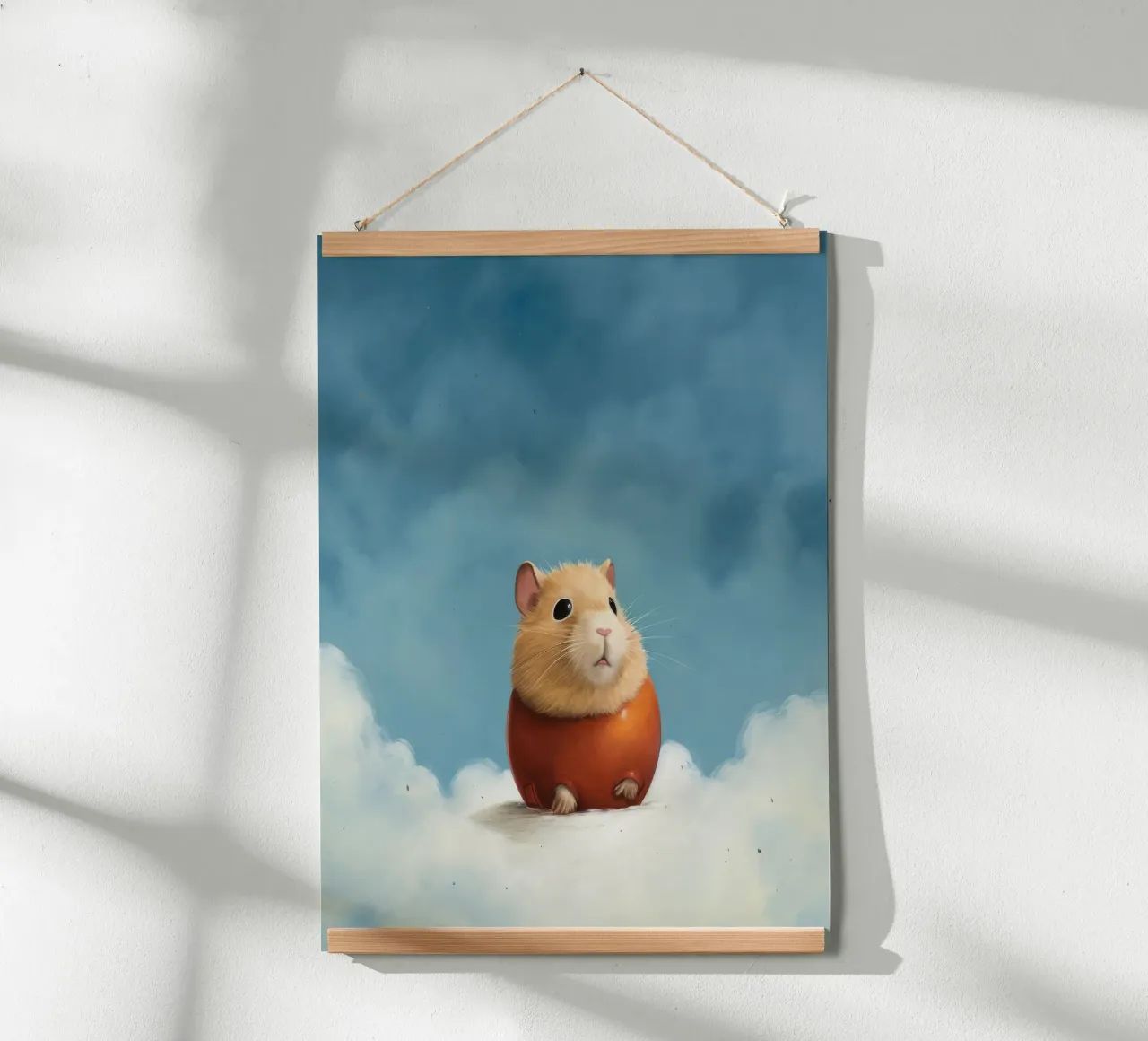 Minimal Hamster poster da Minimal Animal Art