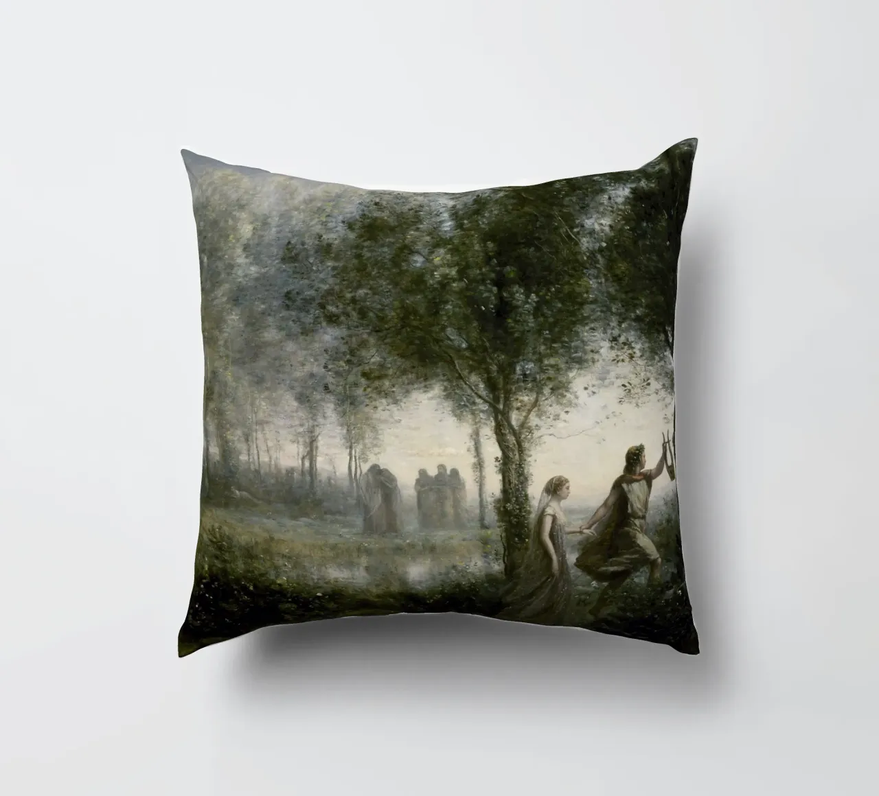 Orfeo che conduce Euridice dagli Inferi cuscino da Timeless Artworks