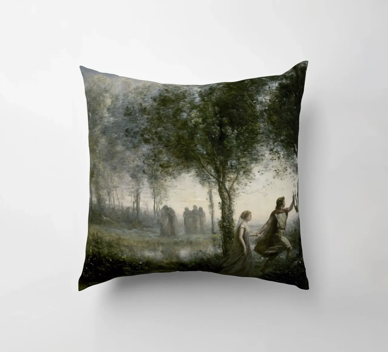 Orfeo che conduce Euridice dagli Inferi cuscino da Timeless Artworks