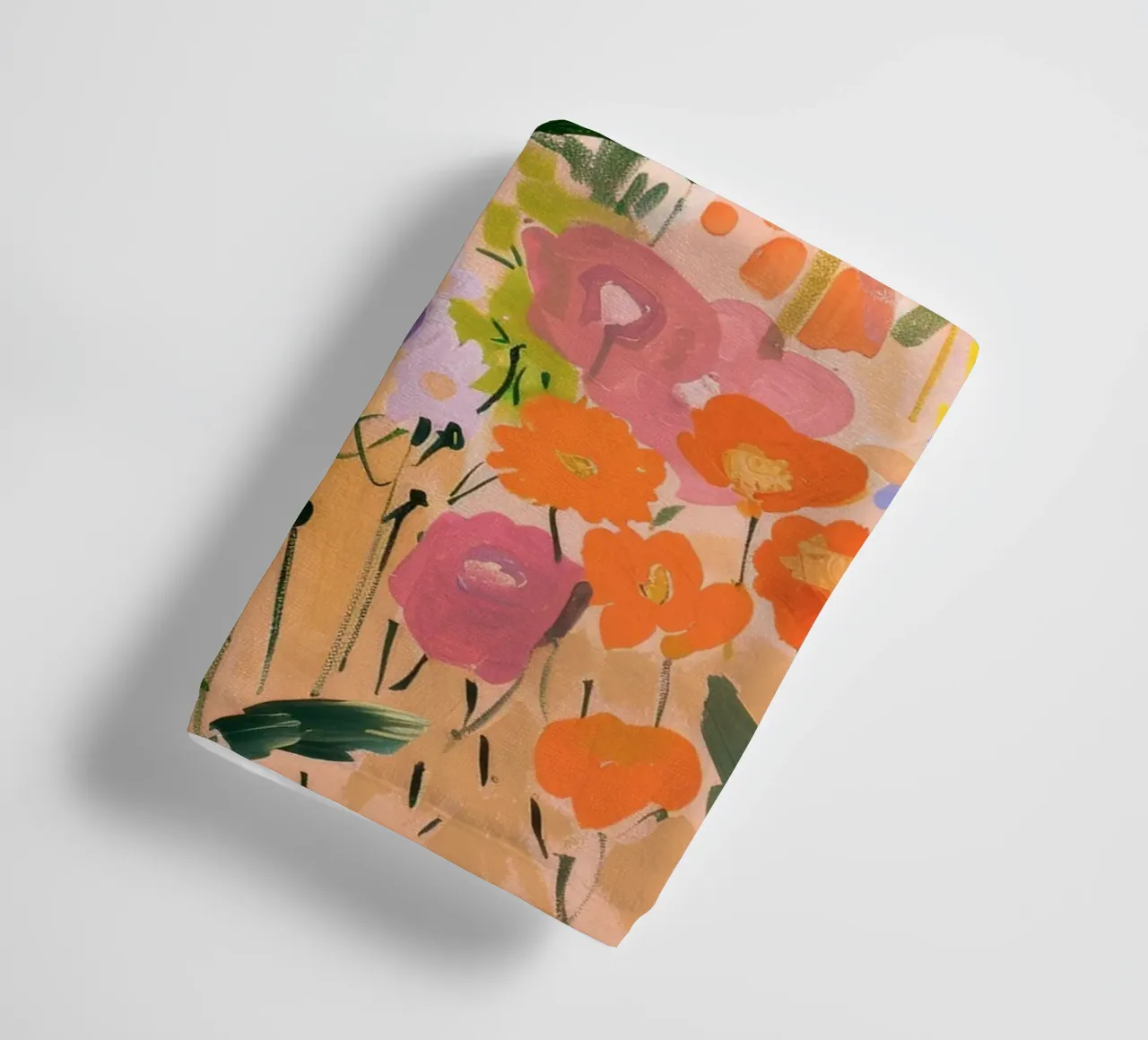 Abstracte kleurrijke bloemenprint, bloemsierkunst, botanische print badhanddoek van Boheme