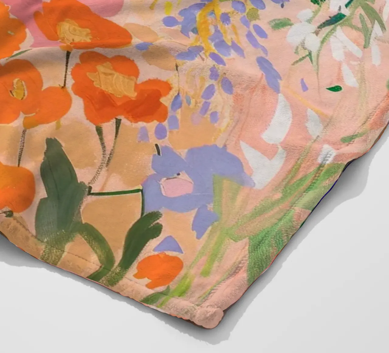 Abstracte kleurrijke bloemenprint, bloemsierkunst, botanische print fleecedeken van Boheme