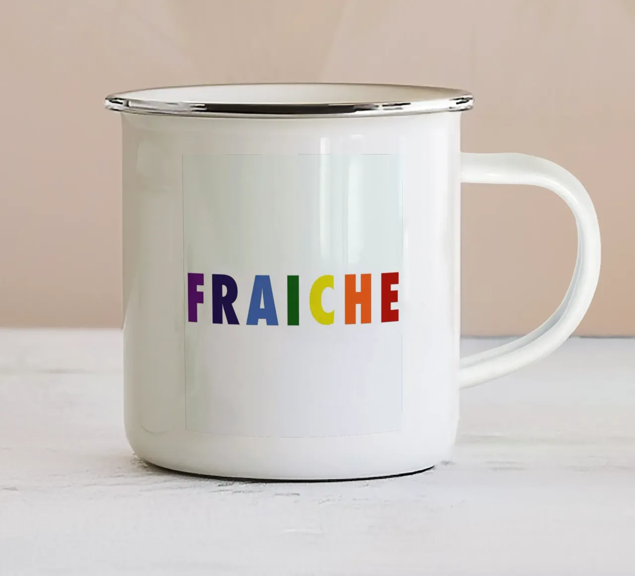 Fraiche Rainbow tazza in smalto da FRAICHE