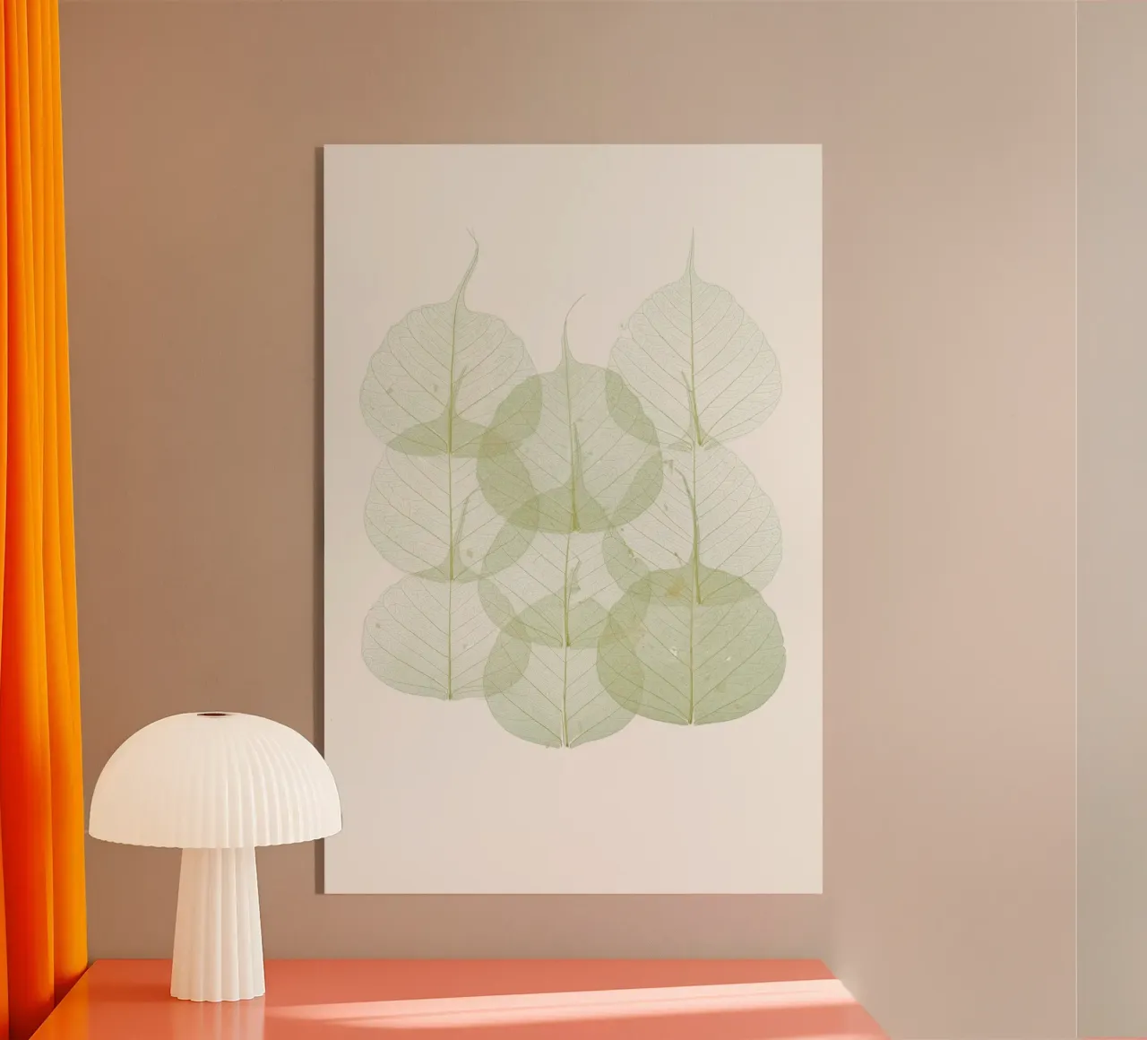 L'intricatezza della natura: Foglie verdi con venature plexiglass da Curious Collections by Marielle Leenders