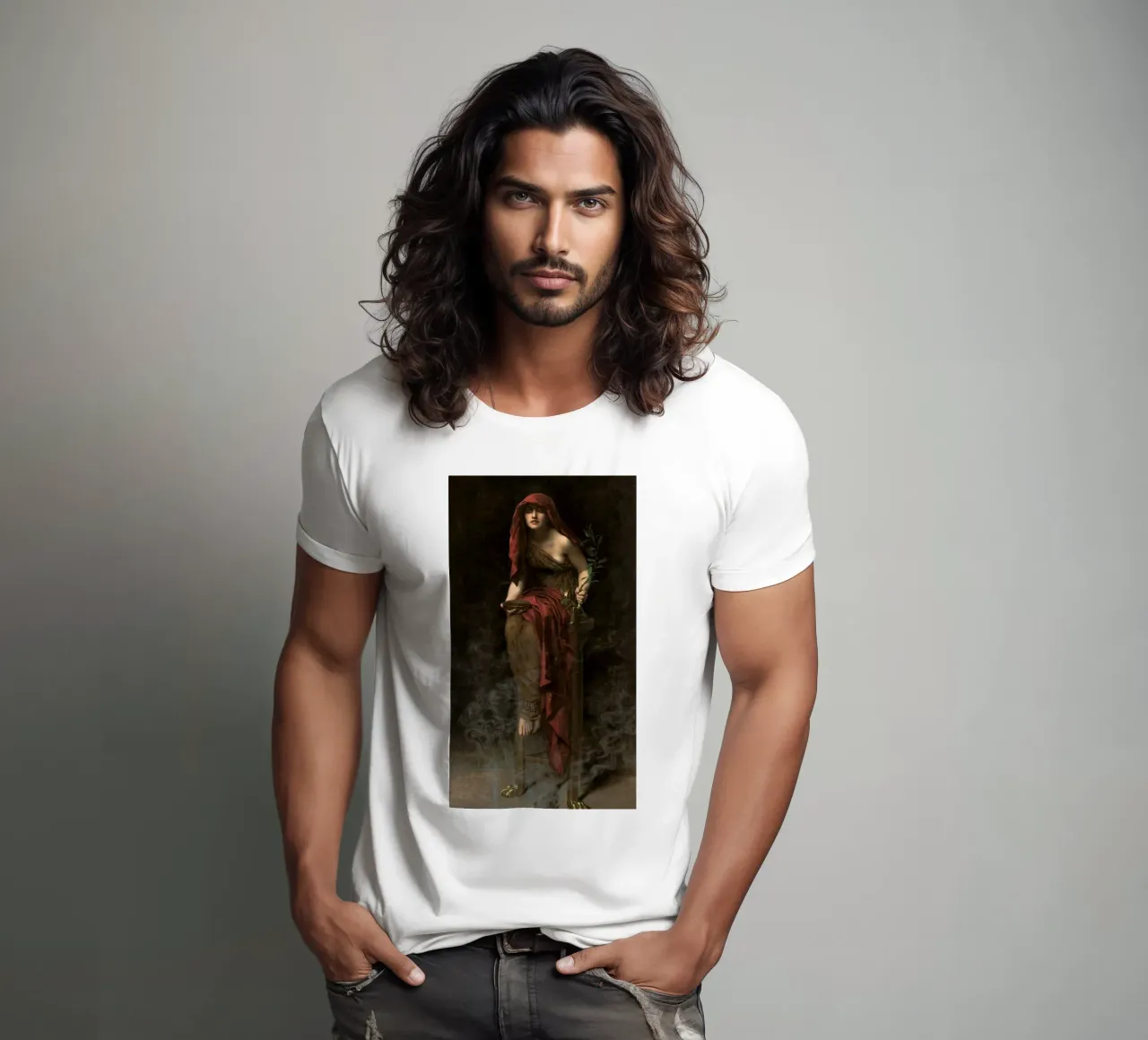 John Collier - Priesterin von Delphi T-Shirt von Timeless Artworks