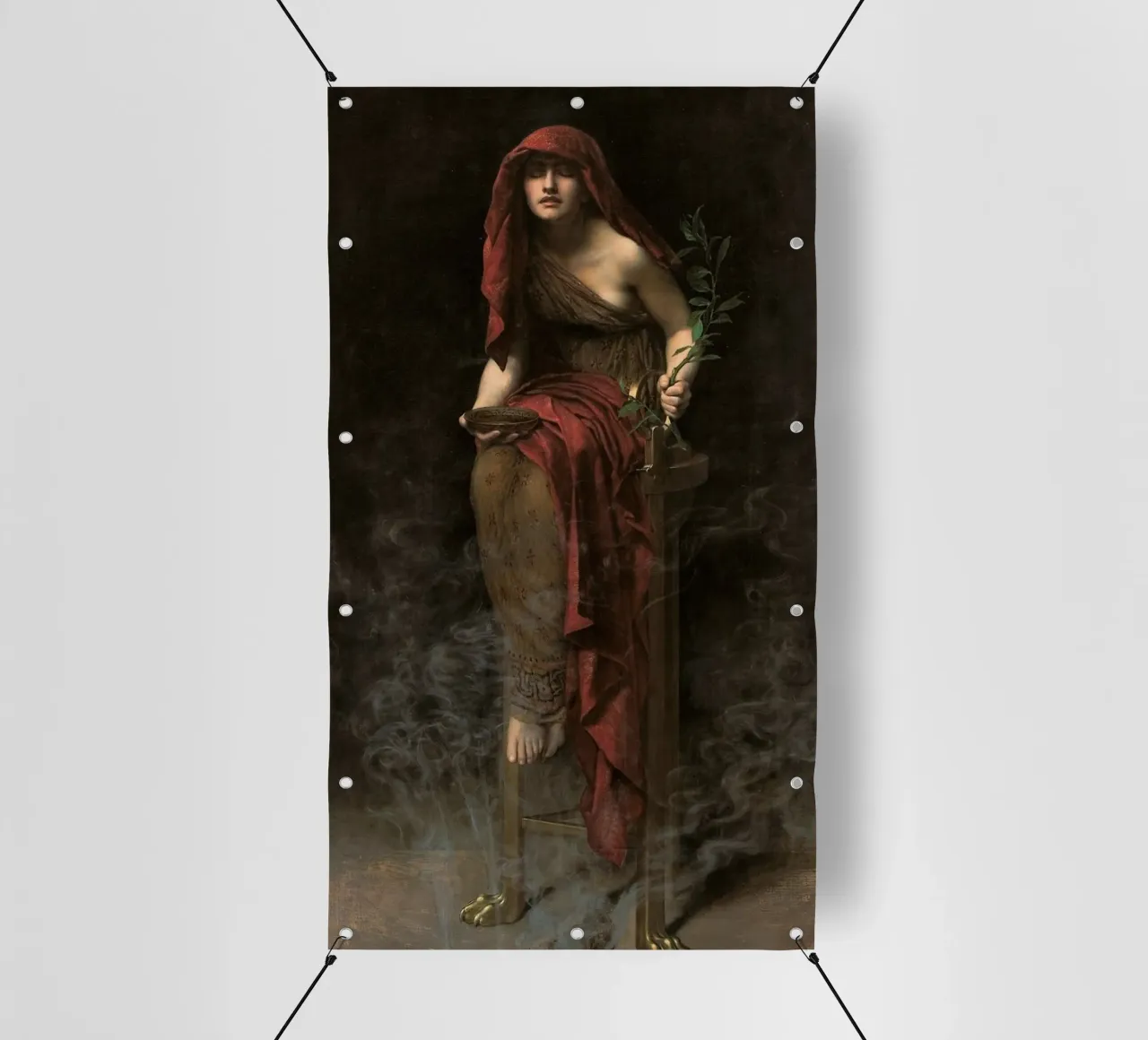 John Collier - Sacerdotessa di Delfi telo in pvc da Timeless Artworks