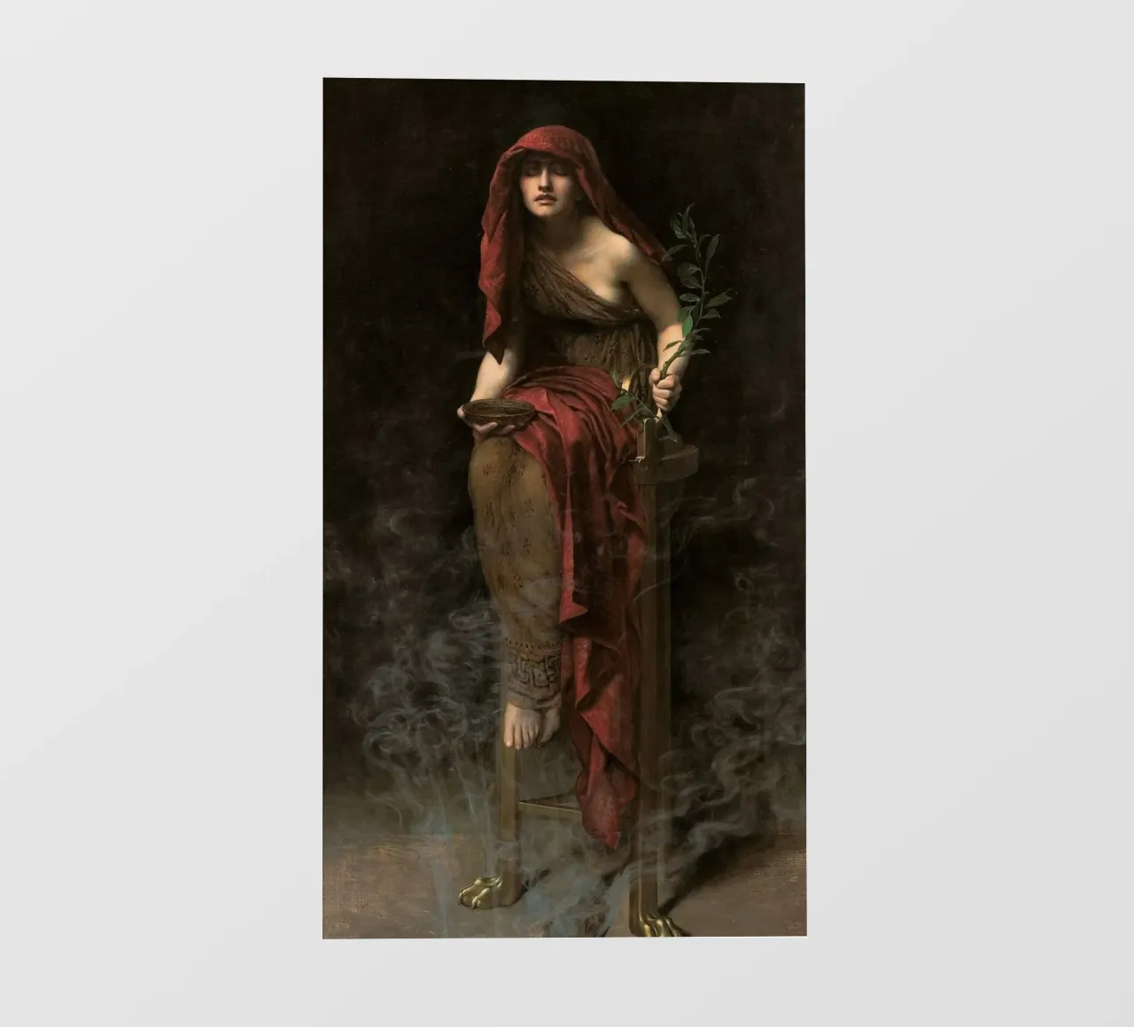 John Collier - Sacerdotessa di Delfi telo in pvc da Timeless Artworks