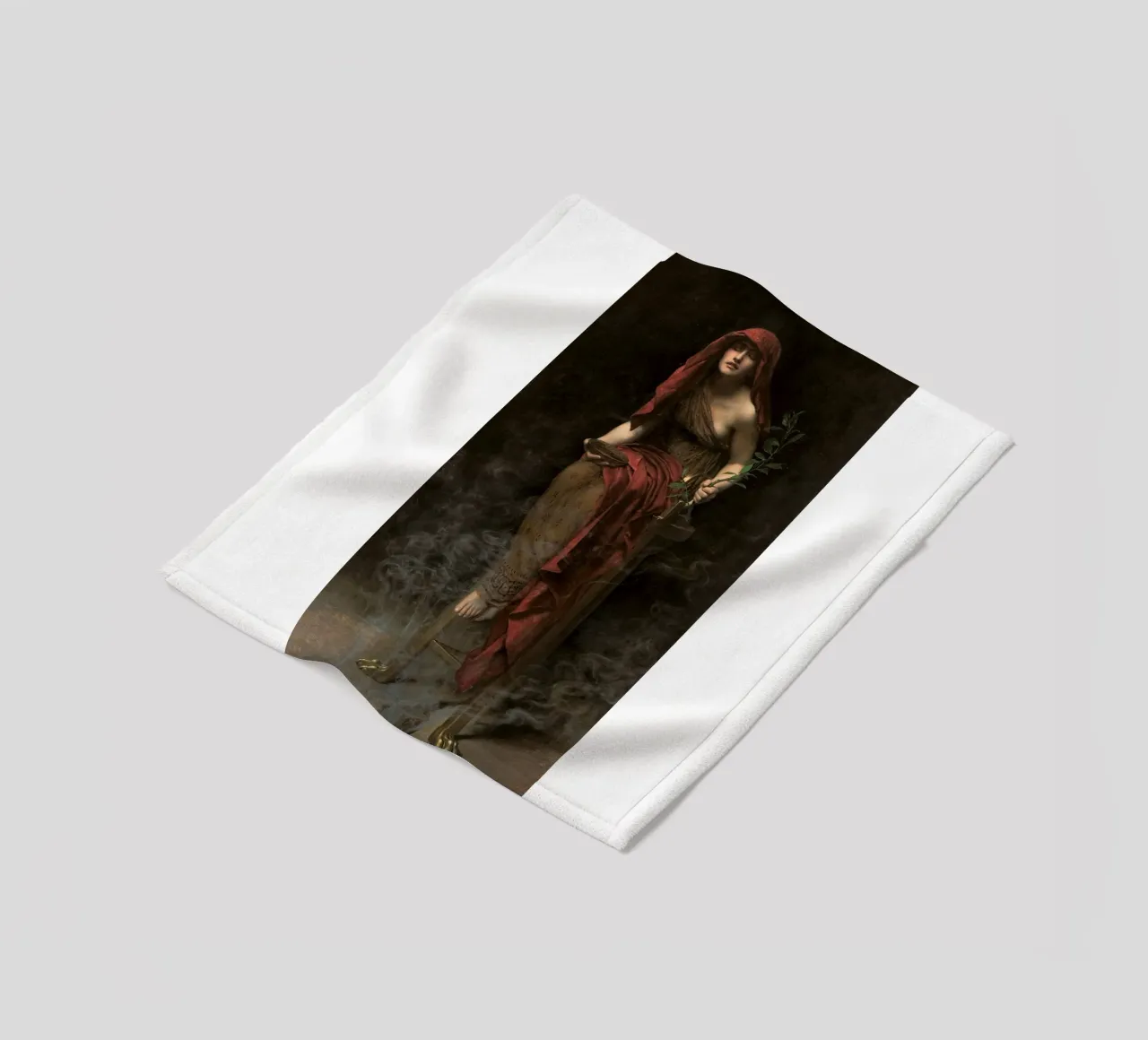 John Collier - Priesterin von Delphi Fleecedecke von Timeless Artworks