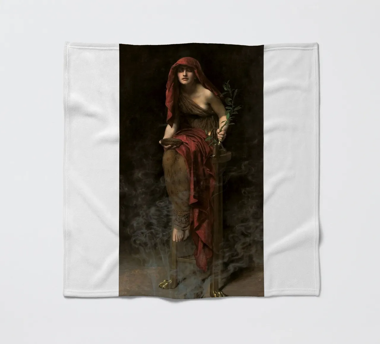 John Collier - Priesterin von Delphi Fleecedecke von Timeless Artworks