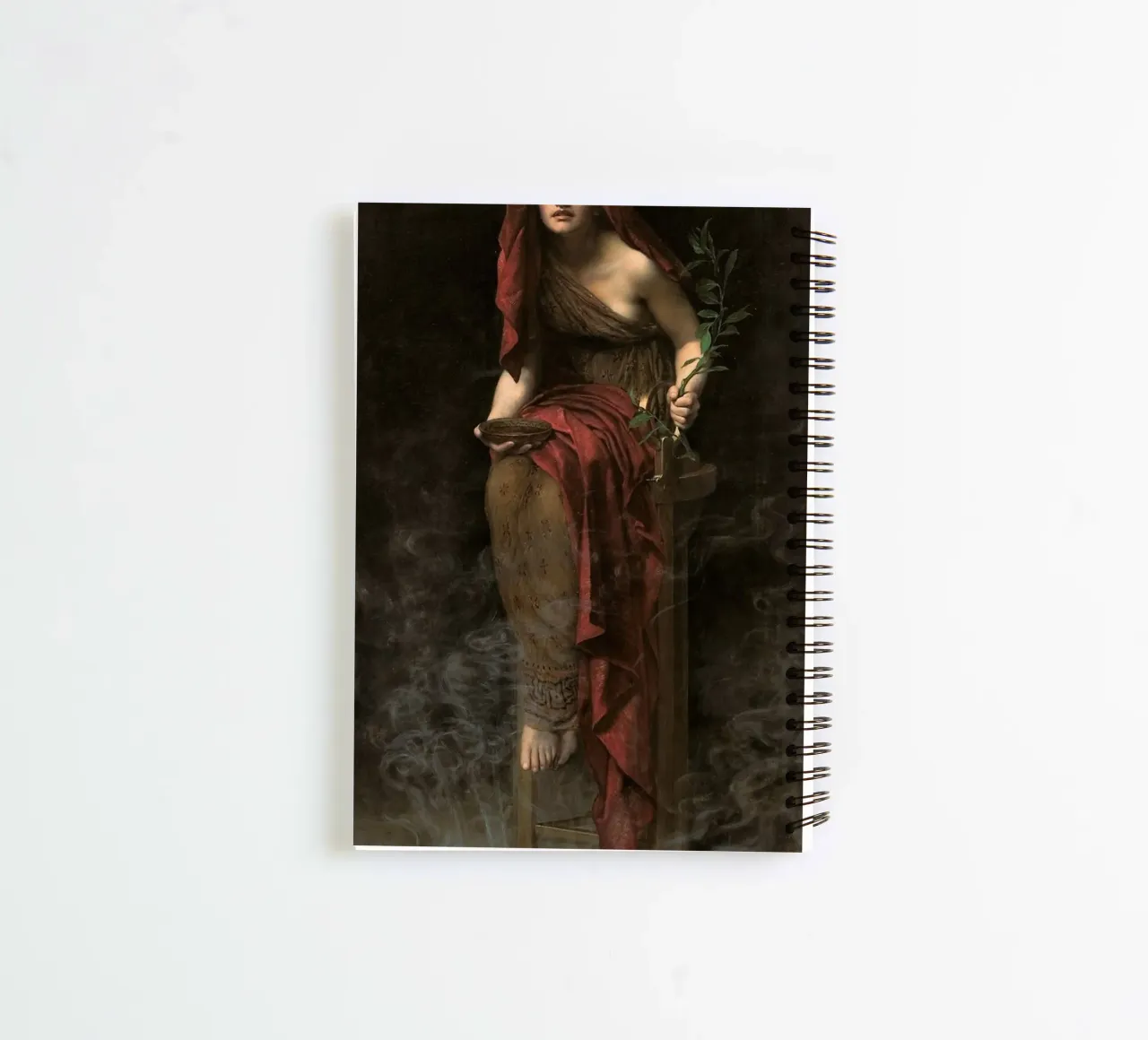 John Collier - Priestess of Delphi spiral notebook by Timeless Artworks
