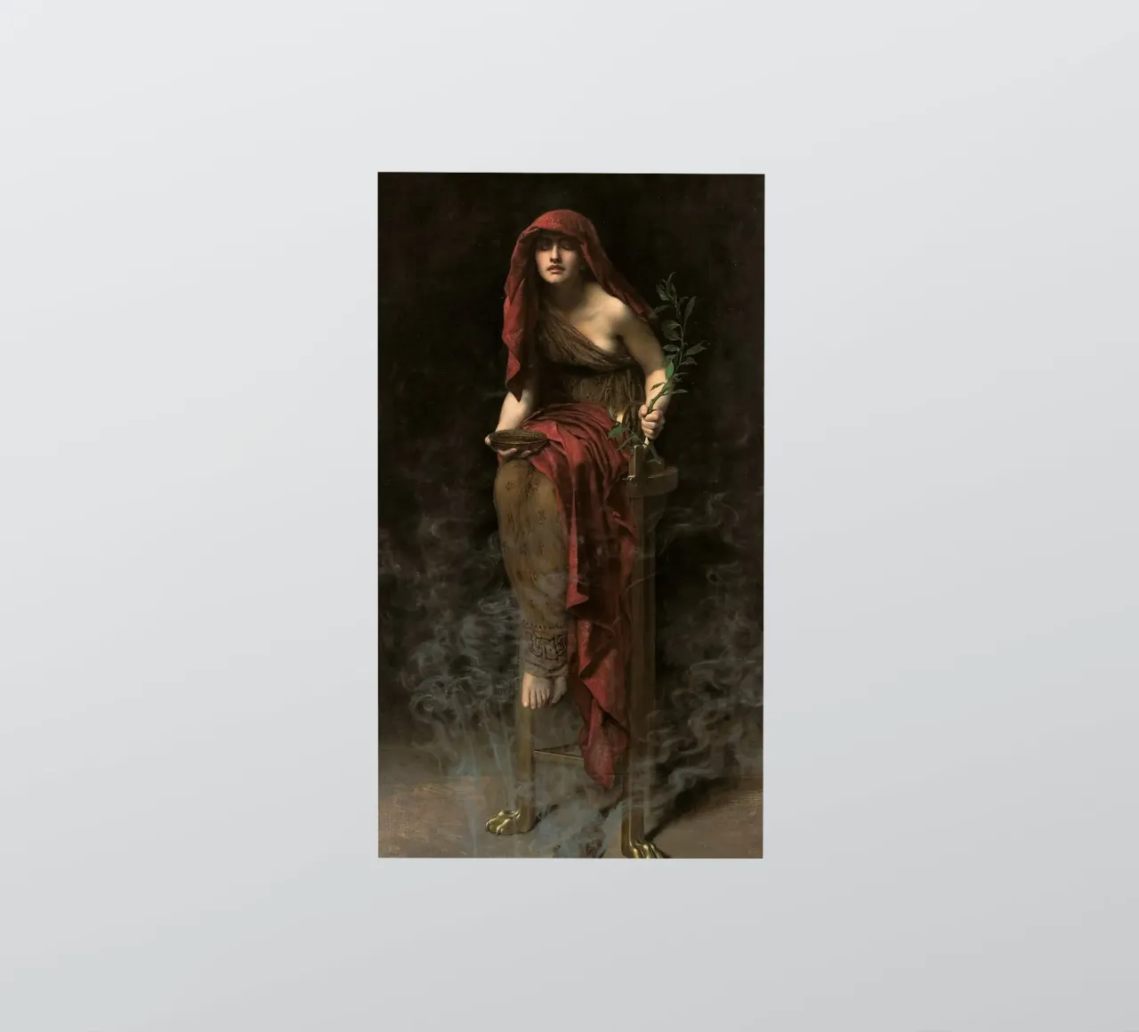 John Collier - Priestess of Delphi sticker by Timeless Artworks