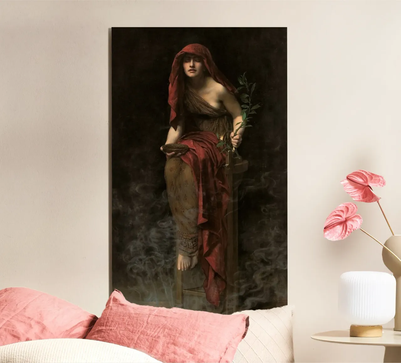 John Collier - Sacerdotessa di Delfi alluminio dibond da Timeless Artworks