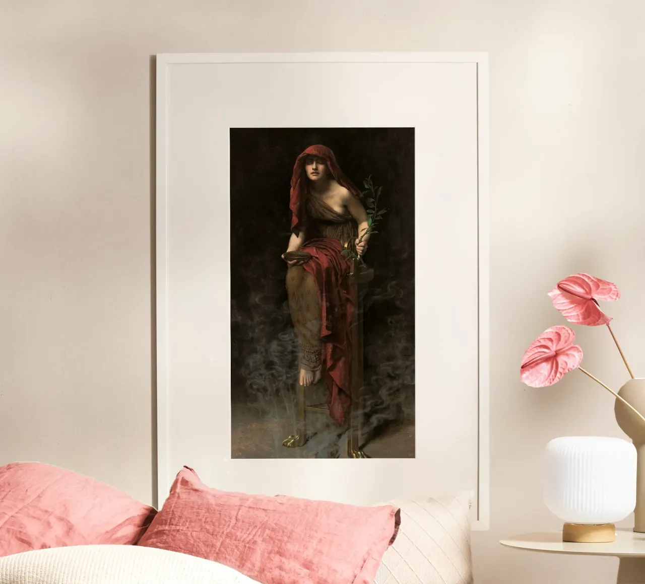 John Collier - Priesterin von Delphi Hahnemühle von Timeless Artworks