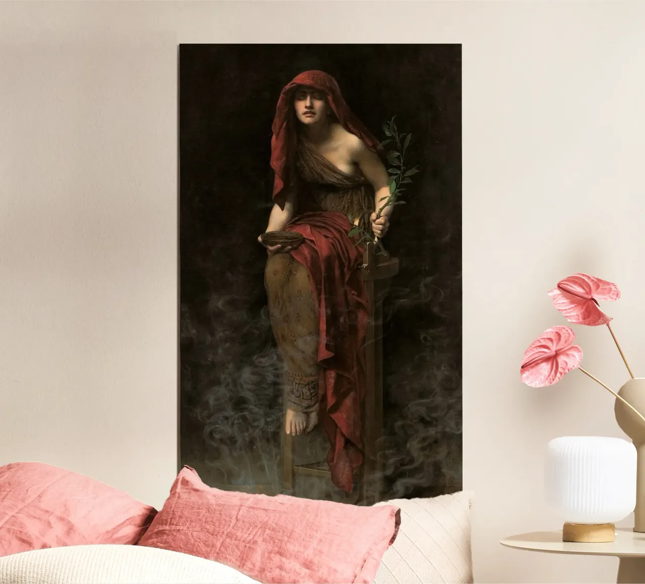 John Collier - Priesterin von Delphi Hahnemühle von Timeless Artworks