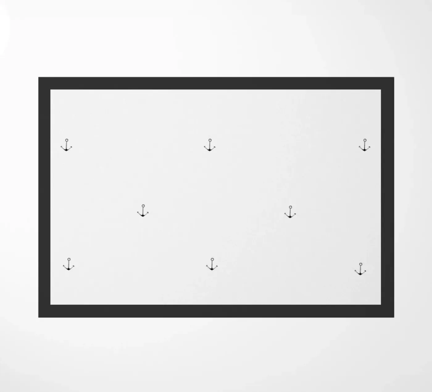 Anchor Pattern doormat by Sandra De Leon