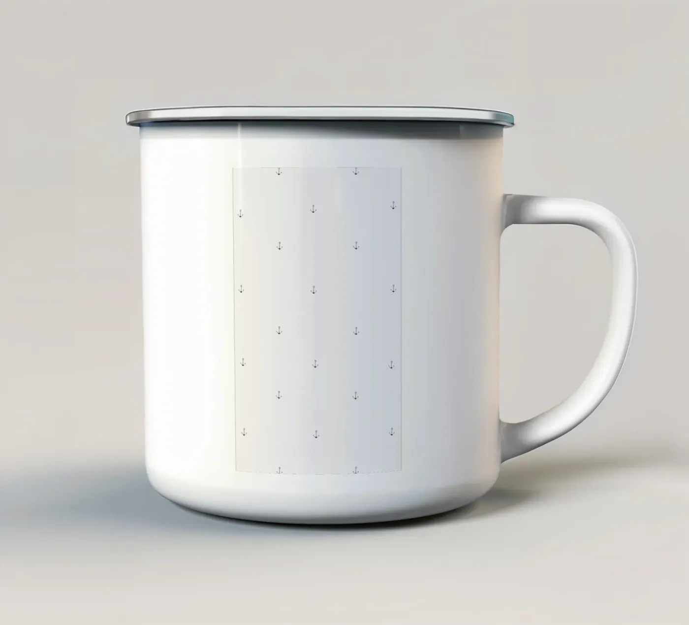 Anchor Pattern enamel mug by Sandra De Leon