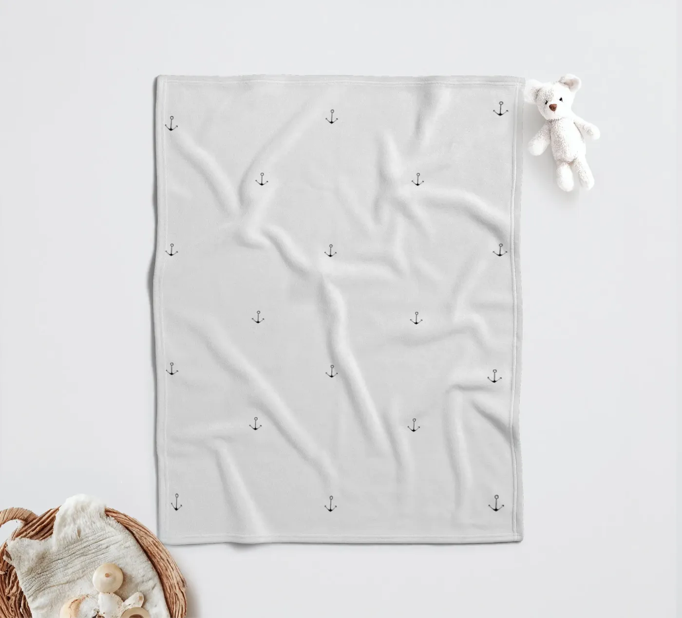 Anchor Pattern Fleecedecke von Sandra De Leon