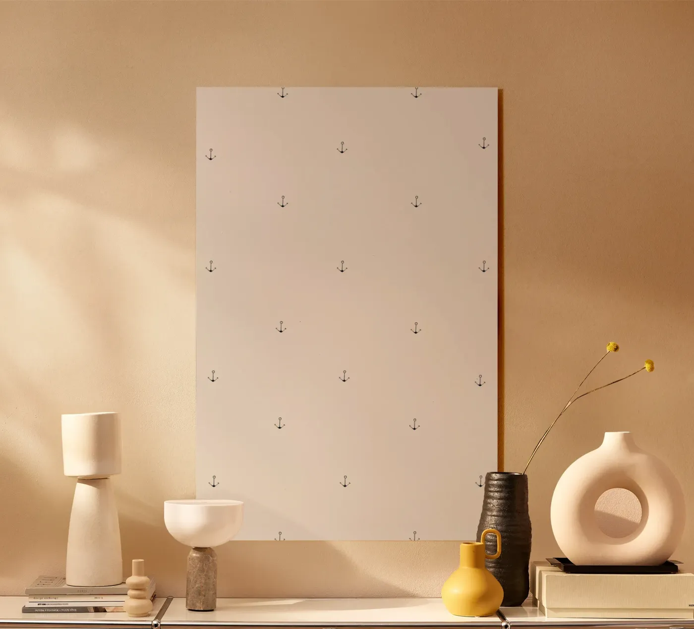 Anchor Pattern acrylic glass by Sandra De Leon