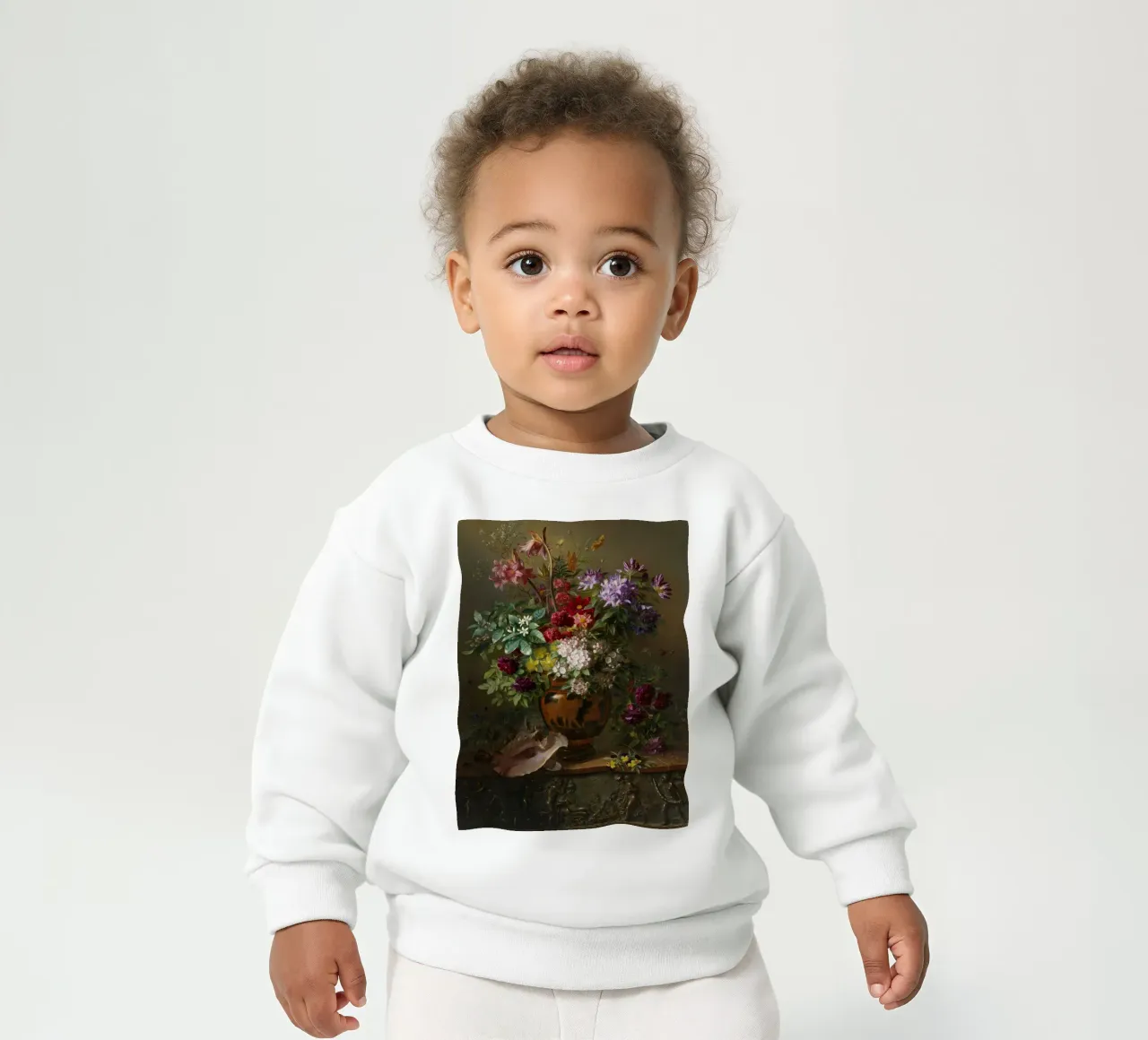 Natura morta con fiori in un vaso greco - Allegoria della primavera felpa neonato da Timeless Artworks