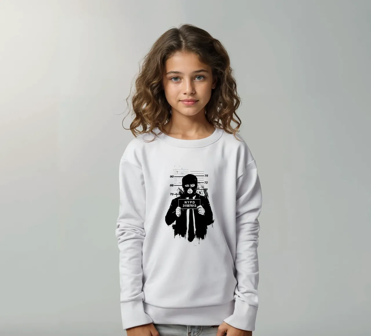 Mugshot Kinder Sweatshirt von Balazs Solti